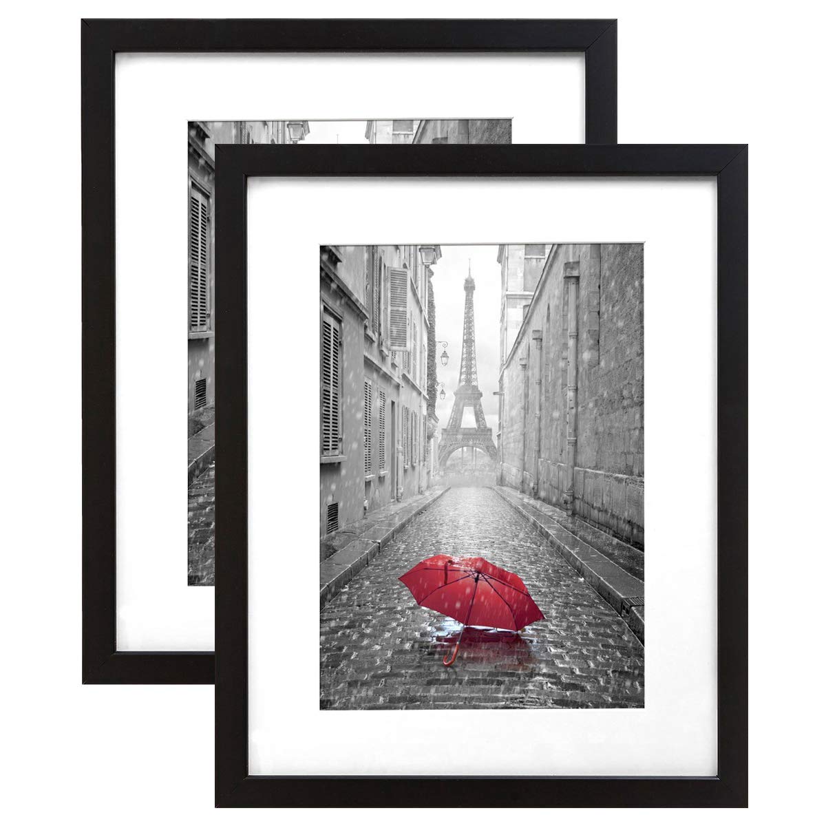 Americanflat Picture Frames | Set of 2 | With Mat | Shatter-Resistant Glass