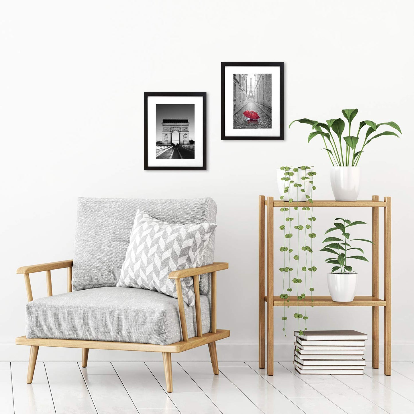 Americanflat Picture Frames | Set of 2 | With Mat | Shatter-Resistant Glass