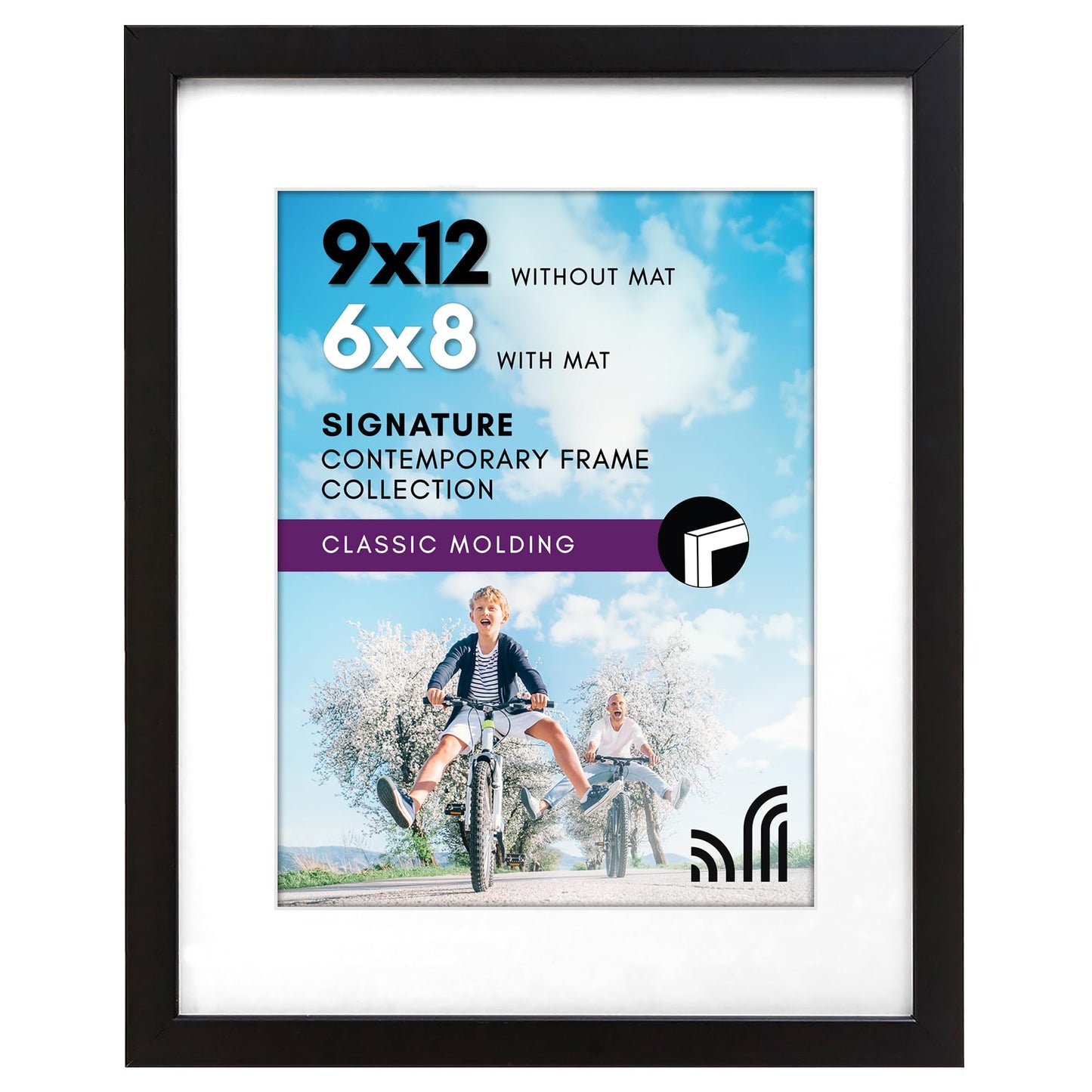 Americanflat Picture Frame | Includes Mat | Classic Molding | Signature Collection