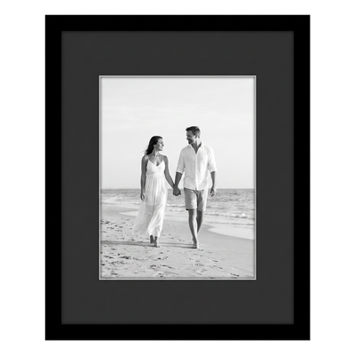 Signature Matted Picture Frame — 9x12 with 6x8 black mat / Black / 1-Pack