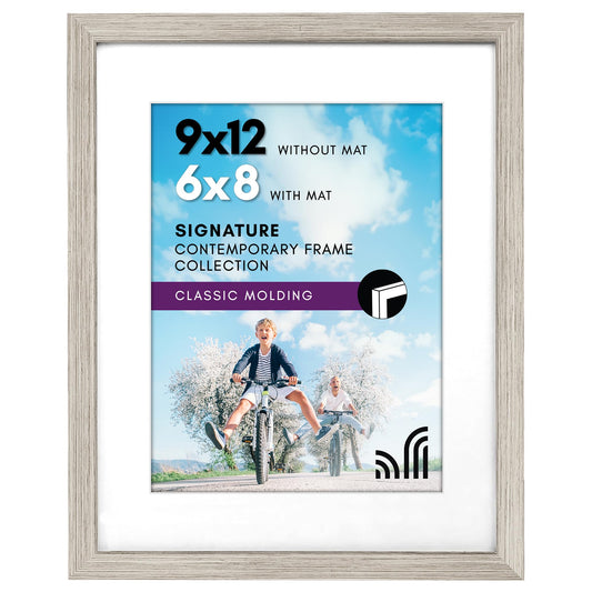 Wood Picture Frame | Horizontal and Vertical Wall Display | Modern Art Decor