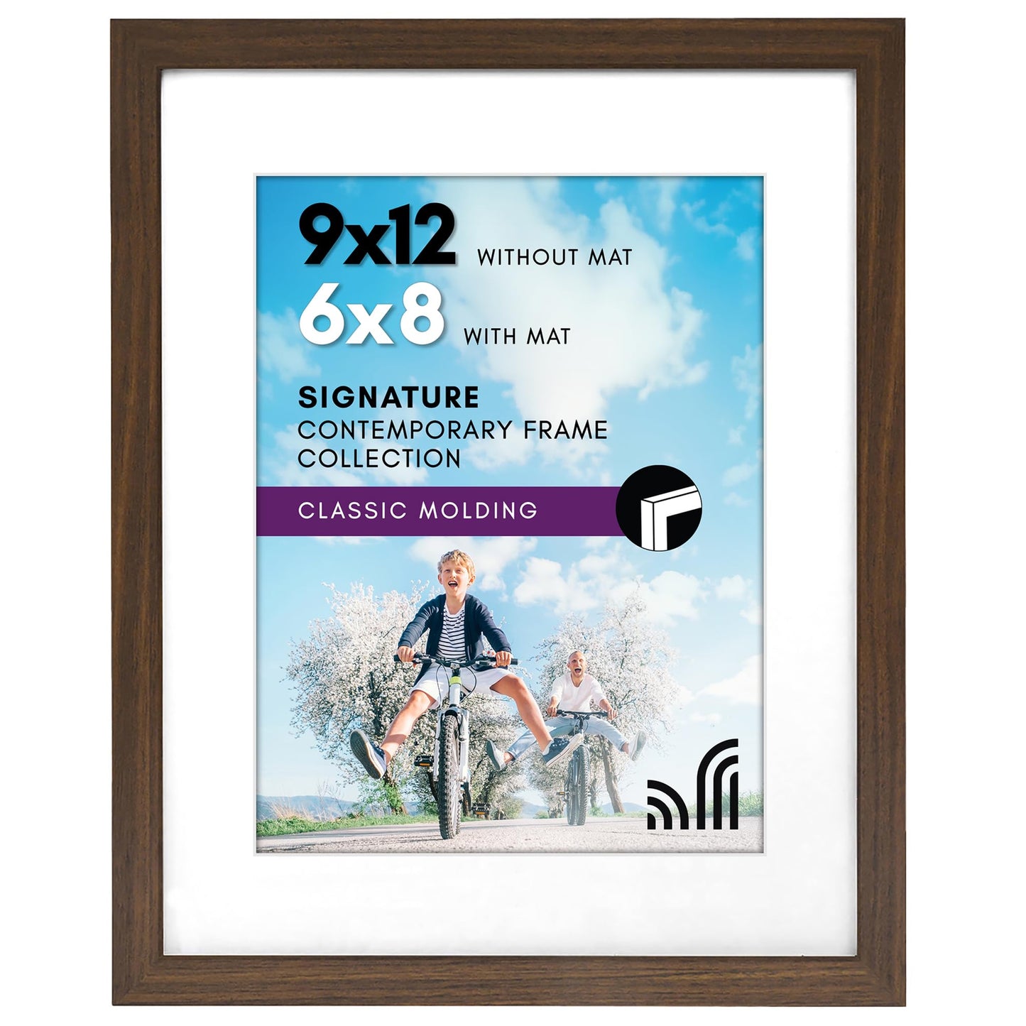 Americanflat Picture Frame | Includes Mat | Classic Molding | Signature Collection