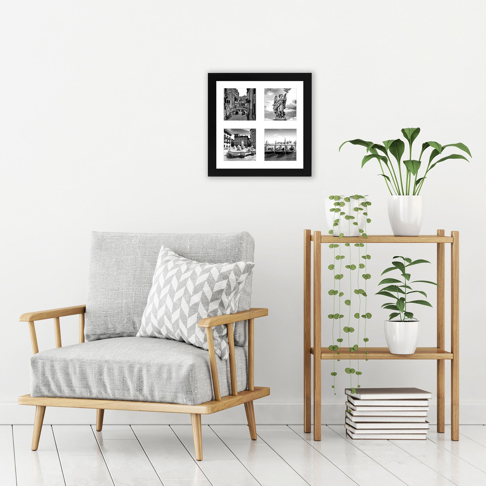 Americanflat Double Picture Frame | MW1010BK444 | Shatter-Resistant Glass