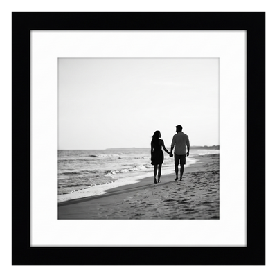 Signature Matted Picture Frame — 10x10 with 8x8 mat / Black / 1-Pack