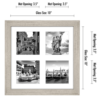 Americanflat Double Picture Frame | MW1010DWOOD444 | Shatter-Resistant Glass