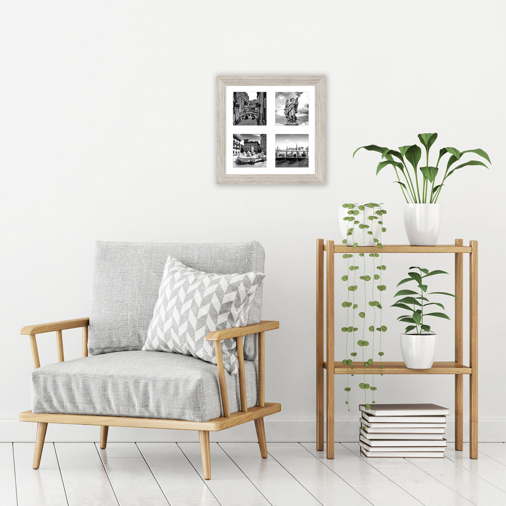 Americanflat Double Picture Frame | MW1010DWOOD444 | Shatter-Resistant Glass