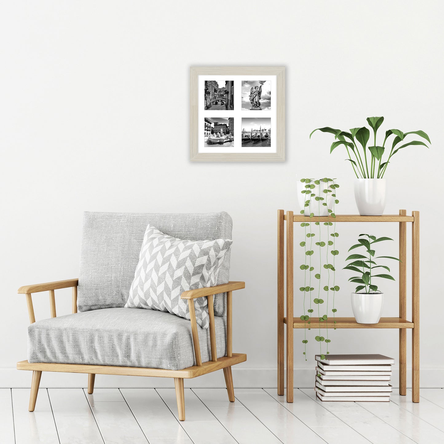Americanflat Double Picture Frame | MW1010LWOOD444 | Shatter-Resistant Glass