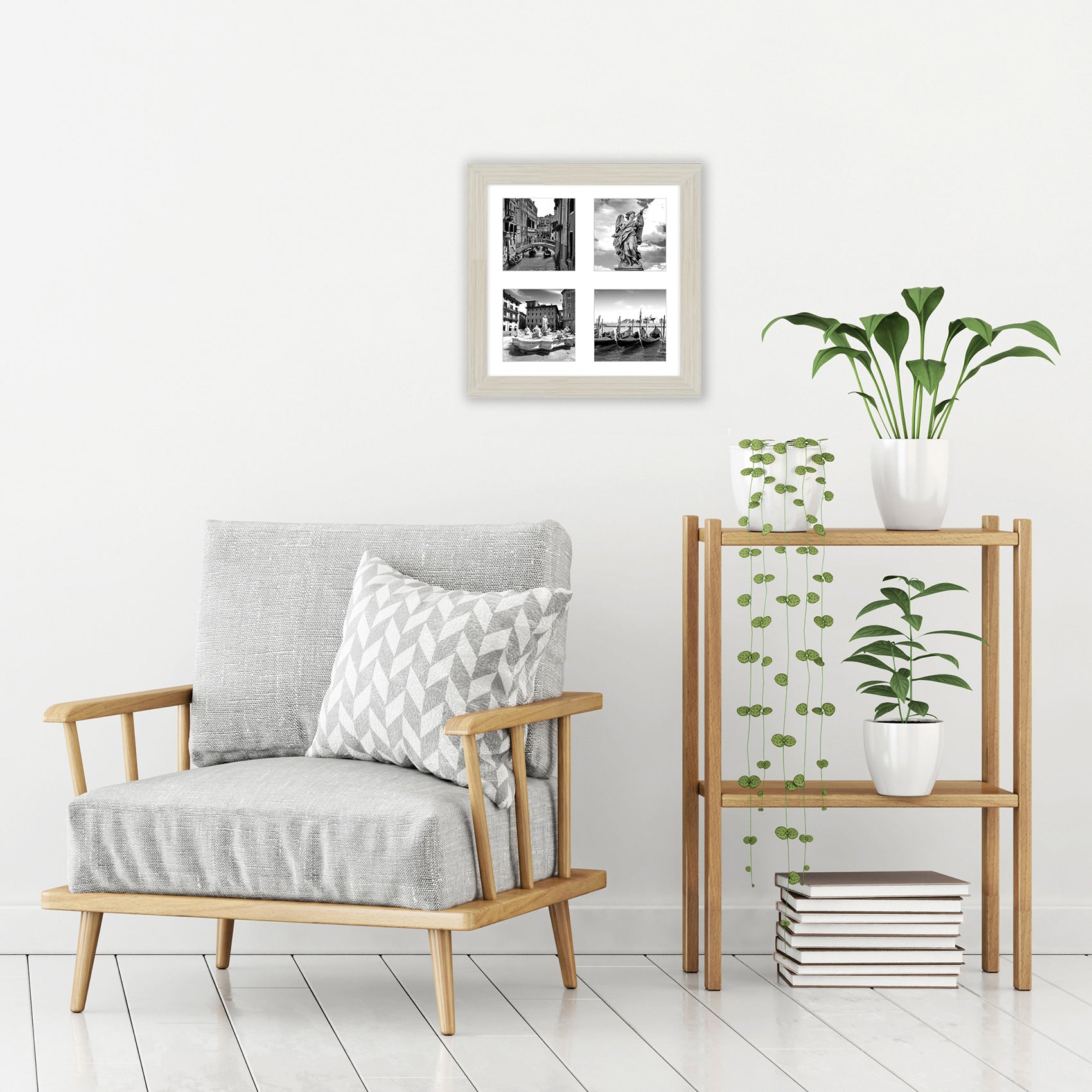 Americanflat Double Picture Frame | MW1010LWOOD444 | Shatter-Resistant Glass