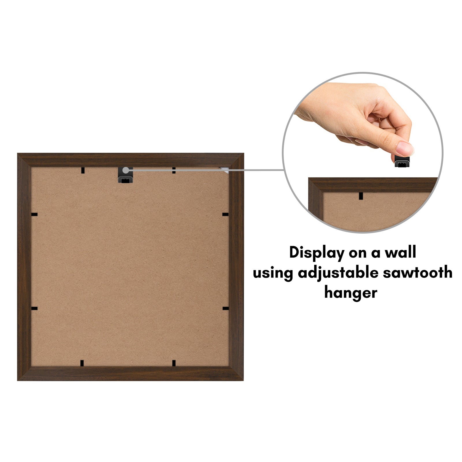 Americanflat Double Picture Frame | MW1010WALNUT444 | Shatter-Resistant Glass