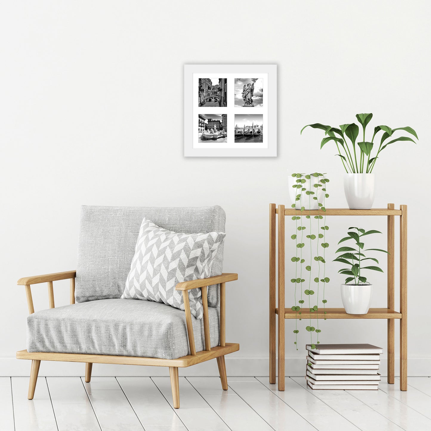 Americanflat Double Picture Frame | MW1010WHT444 | Shatter-Resistant Glass