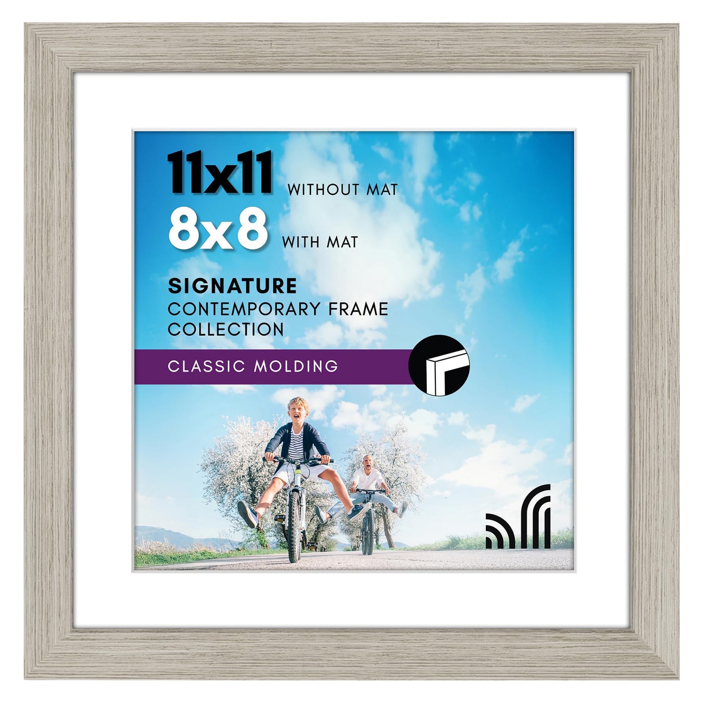 Americanflat Picture Frame | Includes Mat | Classic Molding | Signature Collection