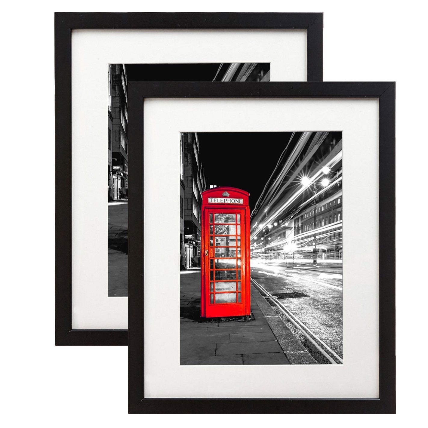 Americanflat Picture Frames | Set of 2 | With Mat | Shatter-Resistant Glass