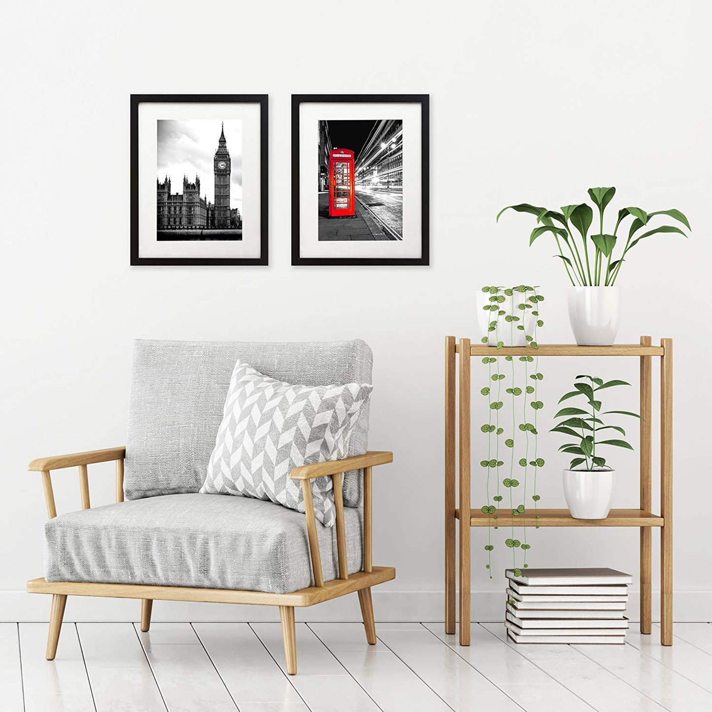 Americanflat Picture Frames | Set of 2 | With Mat | Shatter-Resistant Glass