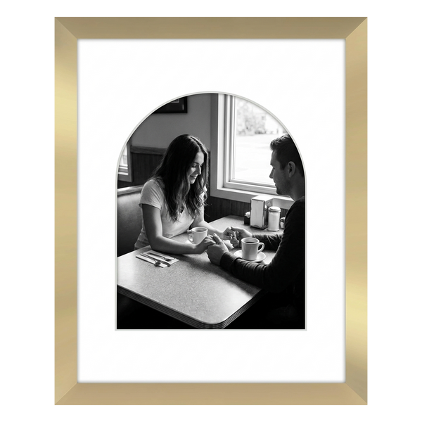 Gold Arched Geometric frame