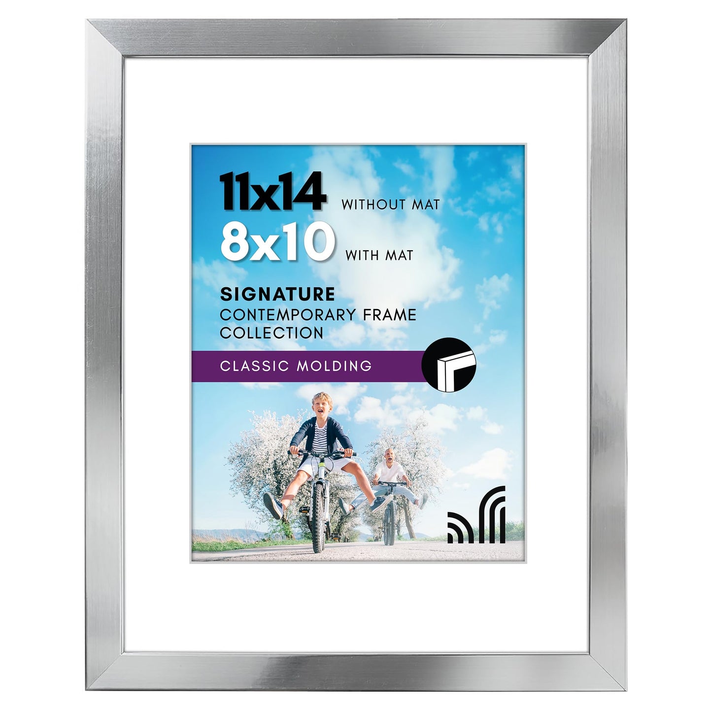 Americanflat Picture Frame | Includes Mat | Classic Molding | Signature Collection