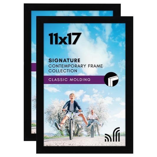 Picture Frame | Composite Wood | Shatter-Resistant Glass | Wall Display Multi pack