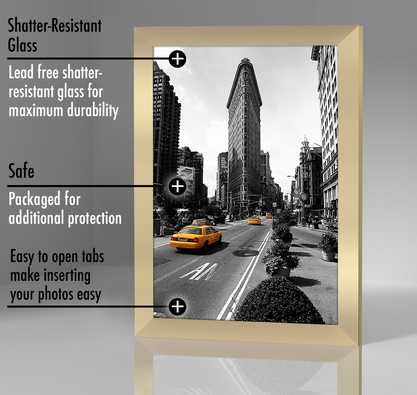 Metallic Picture Frame | Polished Finishes | Glass Front – Americanflat