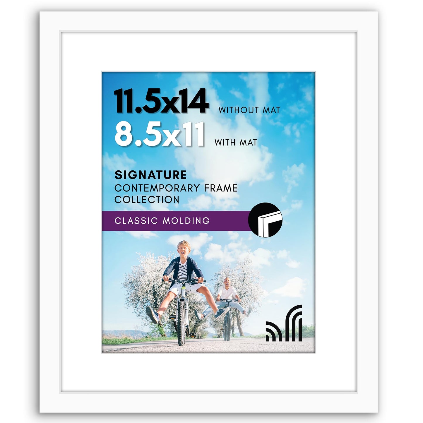 Americanflat Picture Frame | Includes Mat | Classic Molding | Signature Collection