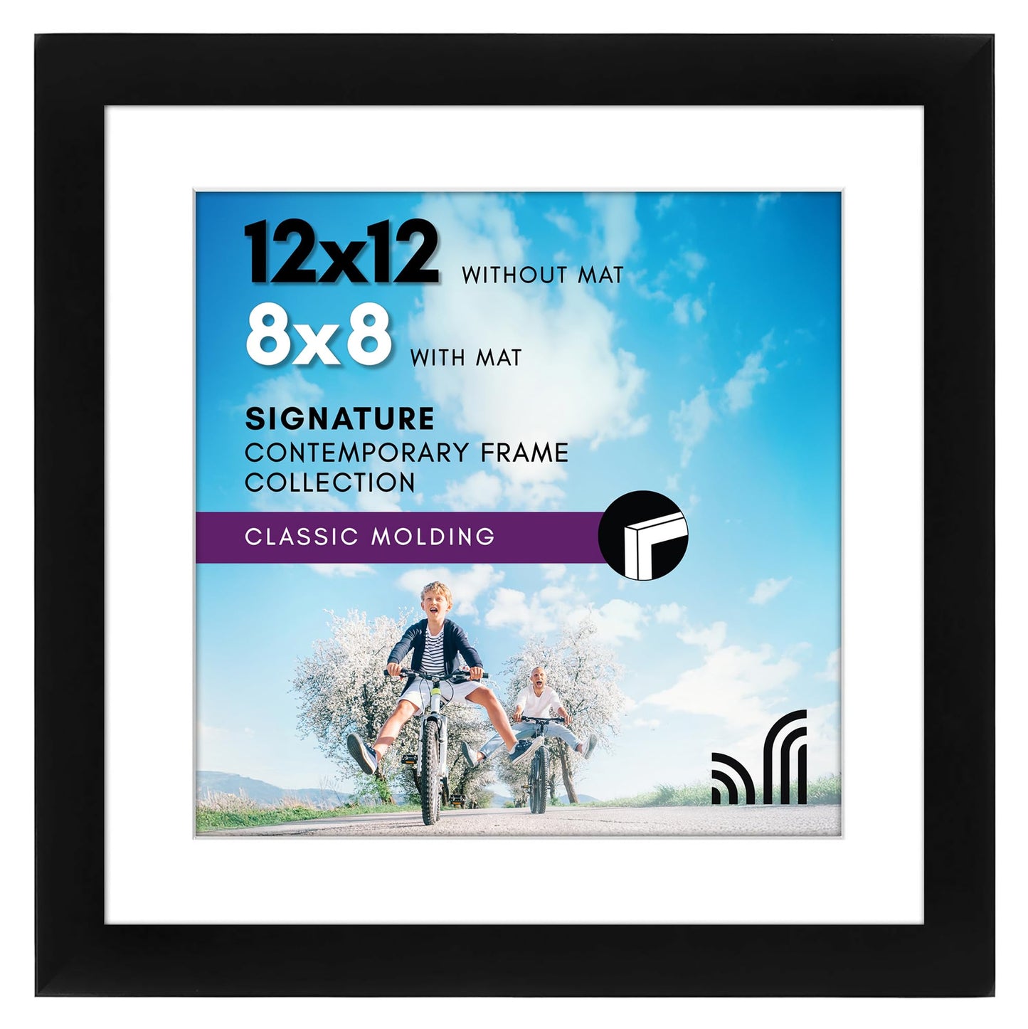 Americanflat Picture Frame | Includes Mat | Classic Molding | Signature Collection