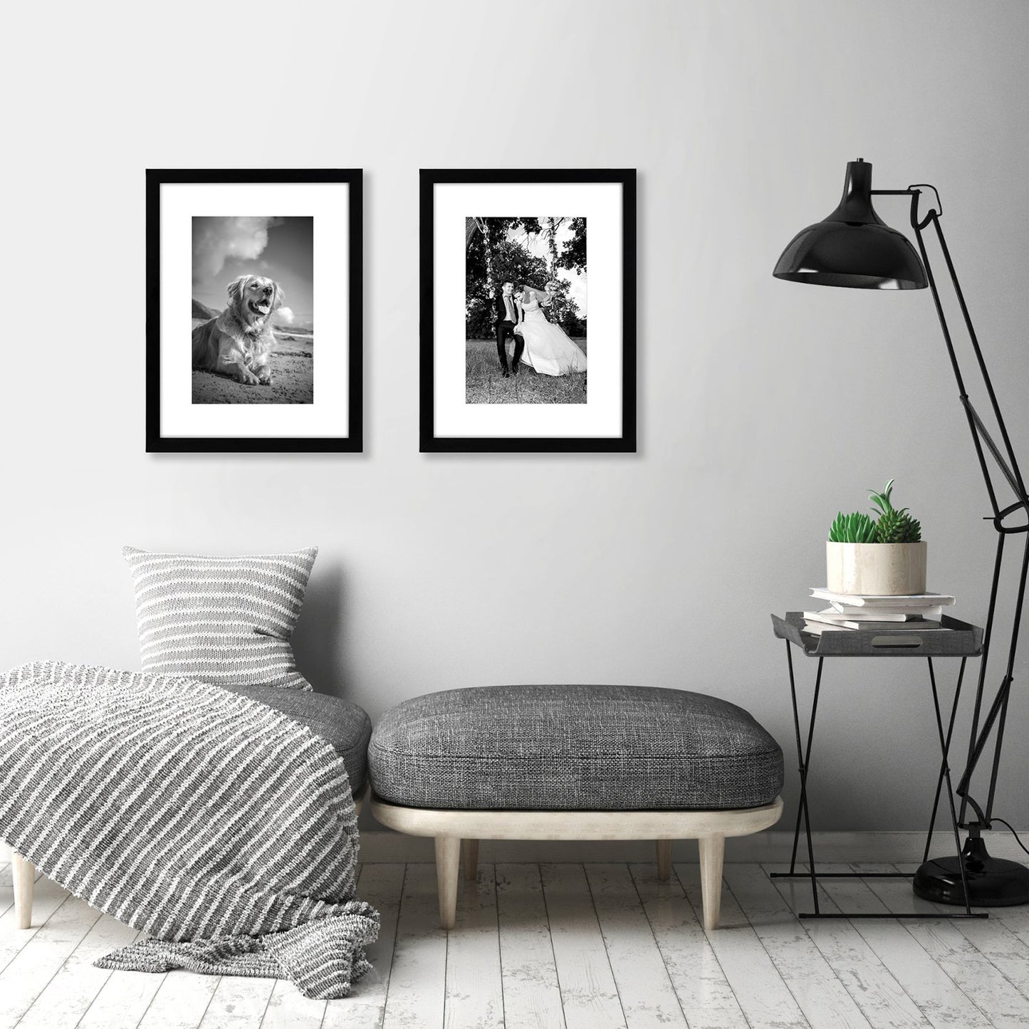 Americanflat Picture Frames | Set of 2 | With Mat | Shatter-Resistant Glass