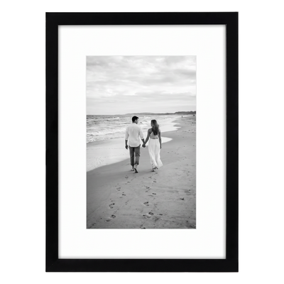 Signature Matted Picture Frame — 12x16 with 8x12 mat / Black / 1-Pack