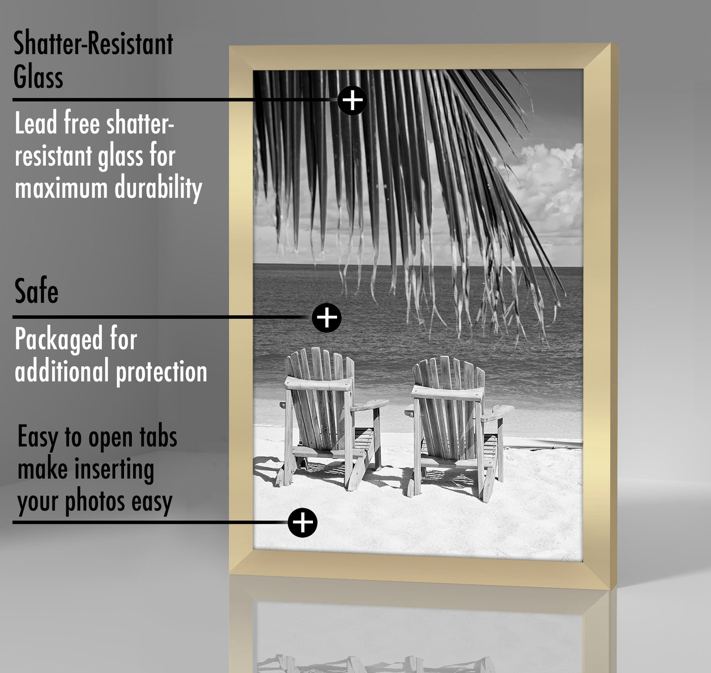 Metallic Picture Frame | Polished Finishes | Glass Front – Americanflat