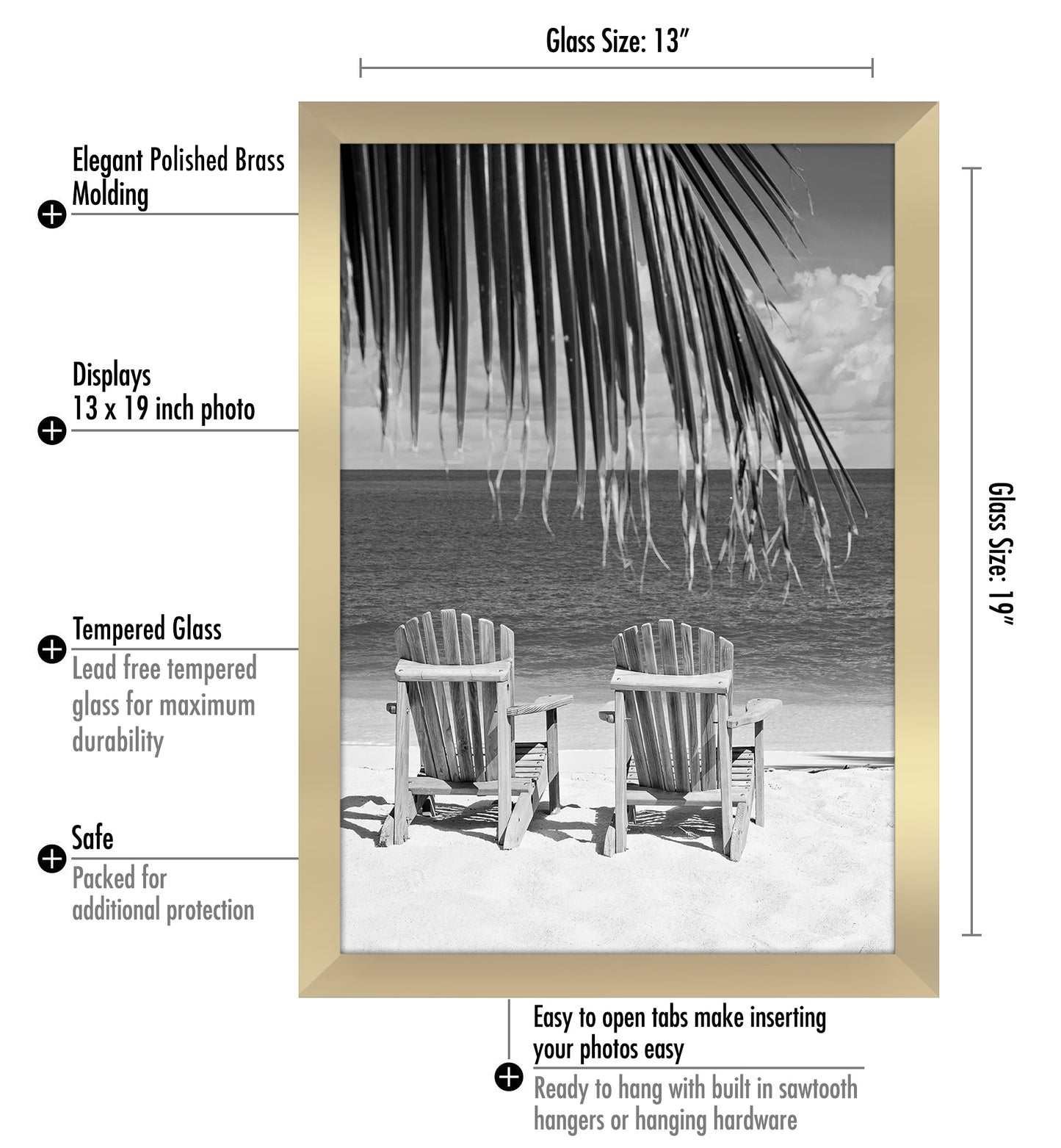 Metallic Picture Frame | Polished Finishes | Glass Front – Americanflat