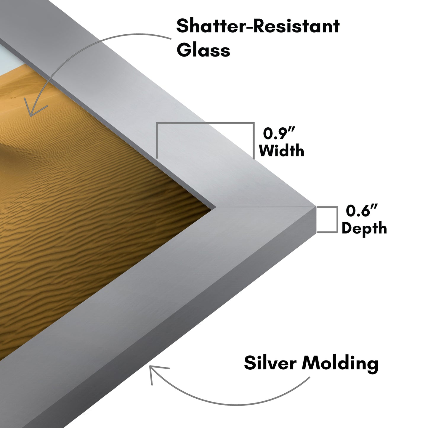 Metallic Picture Frame | Polished Finishes | Glass Front – Americanflat