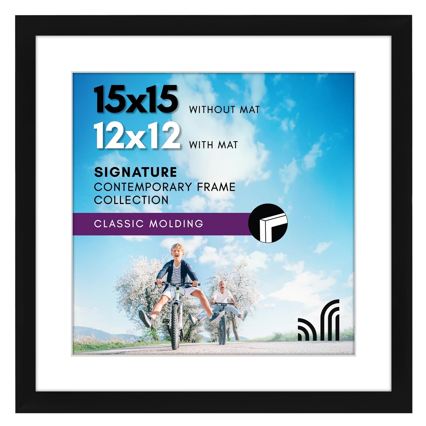 Americanflat Picture Frame | Includes Mat | Classic Molding | Signature Collection