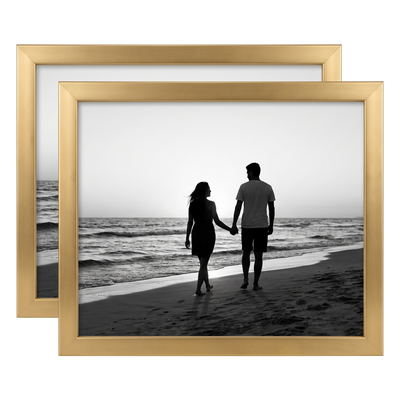 Signature Unmatted Picture Frame — Polished Brass / 8.5x11 / 2 Pack