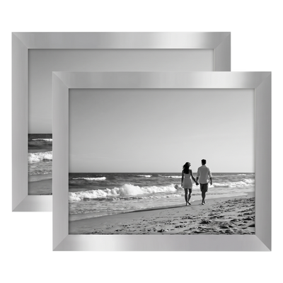Signature Unmatted Picture Frame — Polished Nickel / 8.5x11 / 2 Pack