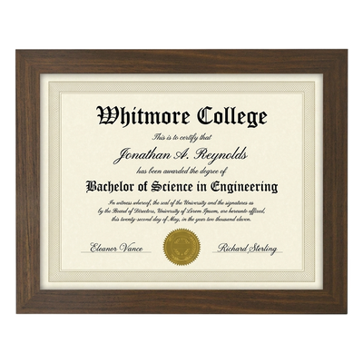 Signature Unmatted Picture Frame — Walnut / 8.5x11 / 1 Pack