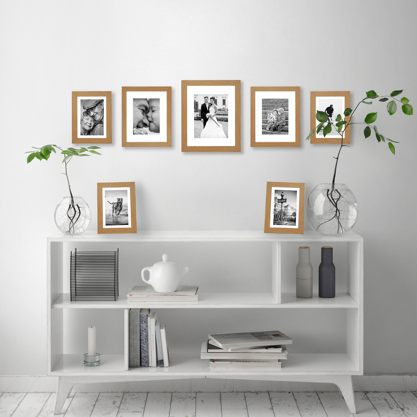 Americanflat Gallery Wall Frame Set | Set of 7 | Shatter-Resistant Glass