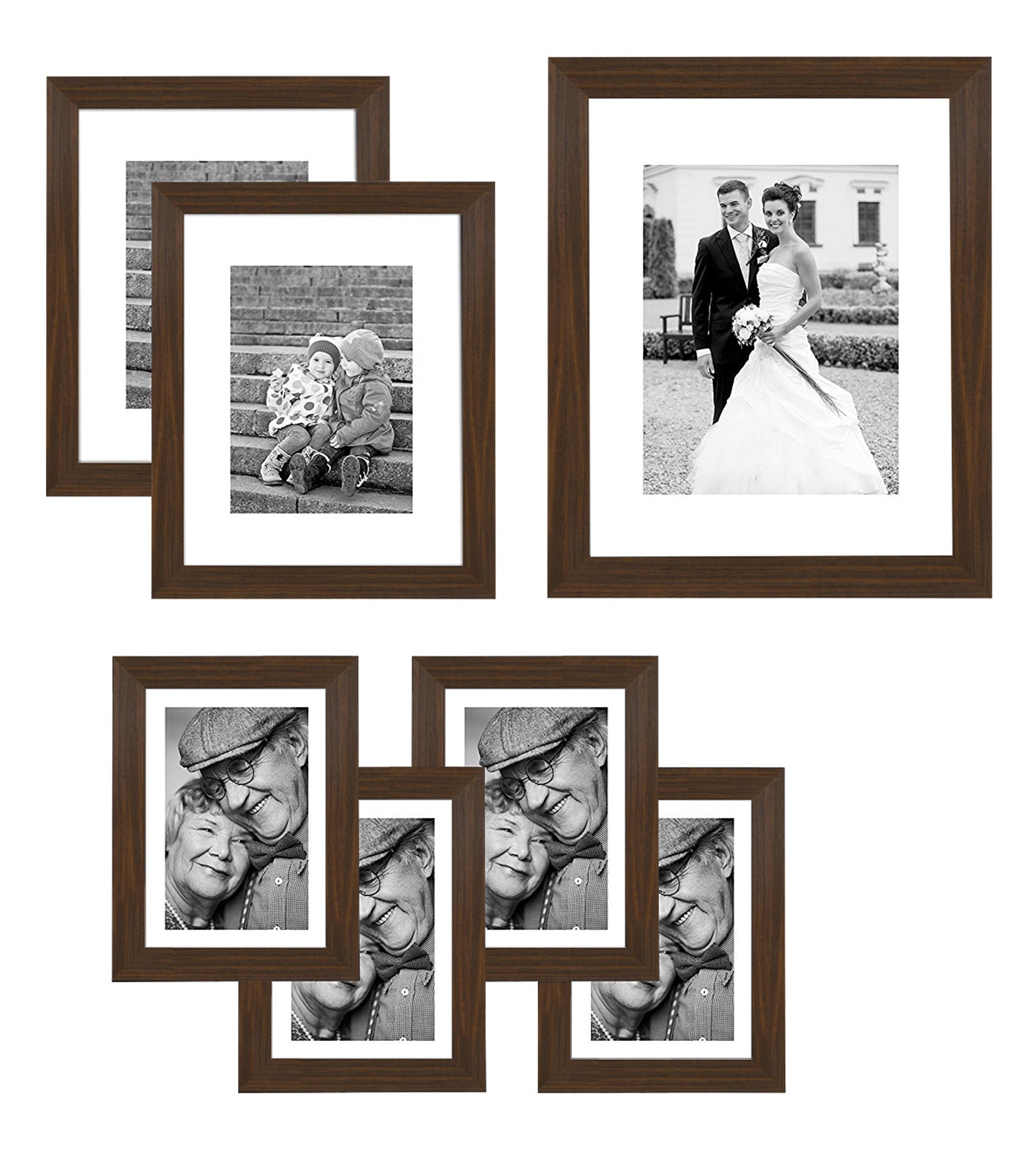 Americanflat Gallery Wall Frame Set | Set of 7 | Shatter-Resistant Glass