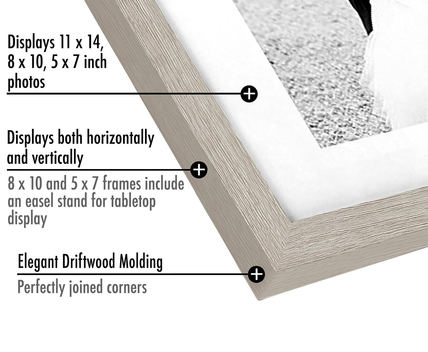 Americanflat Gallery Wall Frame Set | Set of 7 | Shatter-Resistant Glass