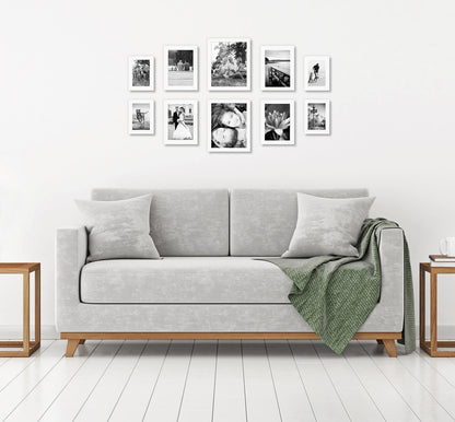 Americanflat | Set of 10 Picture Frames with Shatter-Resistant Glass | Gallery Wall Frame Set with Two 8x10, Four 5x7 and Four 4x6 Frames | Signature Collection | White