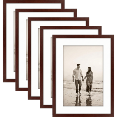 Galleria Matted Picture Frame — 5x7 / Mahogany / 5 Pack