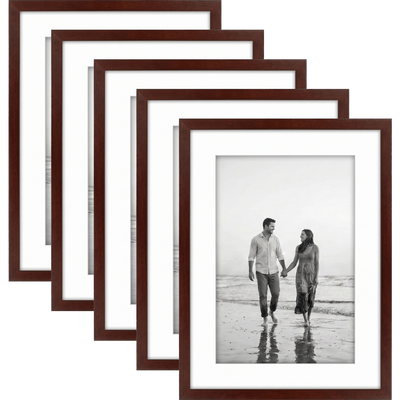 Galleria Matted Picture Frame — 8x10 / Mahogany / 5 Pack