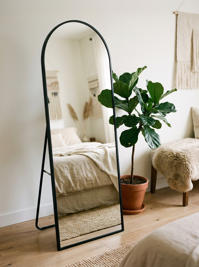 Decorative Mirrors for Home | Wall & Floor Designs — 16x59 / Black / Arched Mirror
