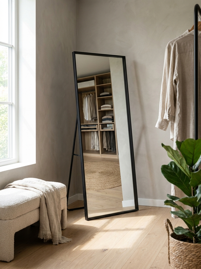 Decorative Mirrors for Home | Wall & Floor Designs — 21x58 / Black / Rectangle Mirror