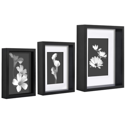 Americanflat Picture Frames Set | Set of 3 | With Mats | Nested Design