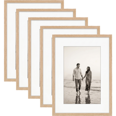 Galleria Matted Picture Frame — 8x12 / Natural Oak / 5 Pack