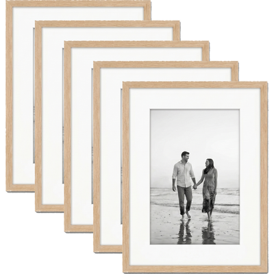 Galleria Matted Picture Frame — 8x10 / Natural Oak / 5 Pack