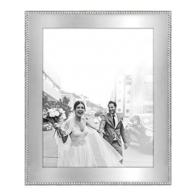 Memento Picture Frame — 5x7 / Silver / Beaded