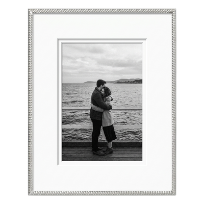 Memento matted Picture Frame — 8x10 / Silver / Rope