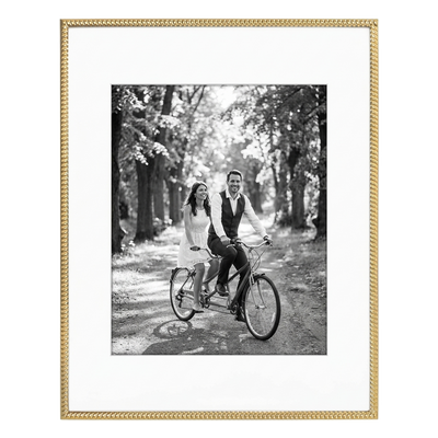 Memento matted Picture Frame — 11x14 / Gold / Rope