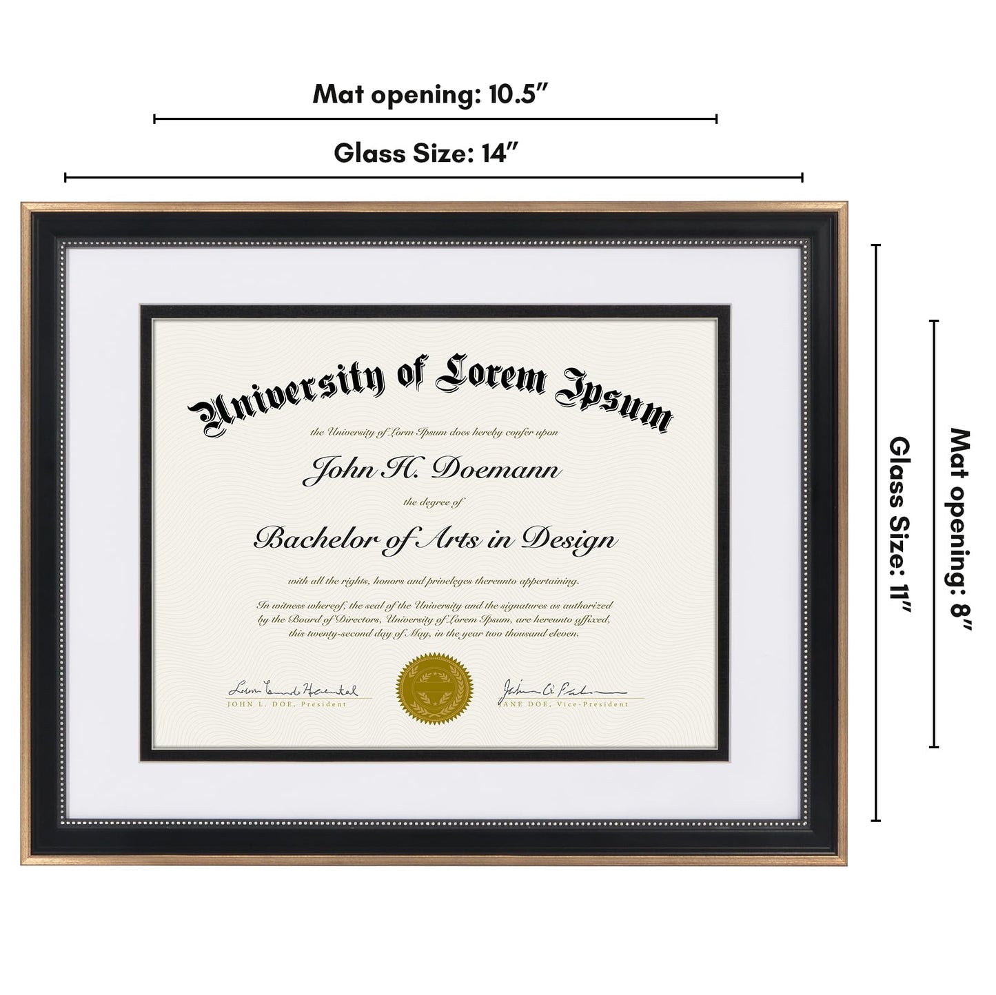 Legacy Matted Document Frame