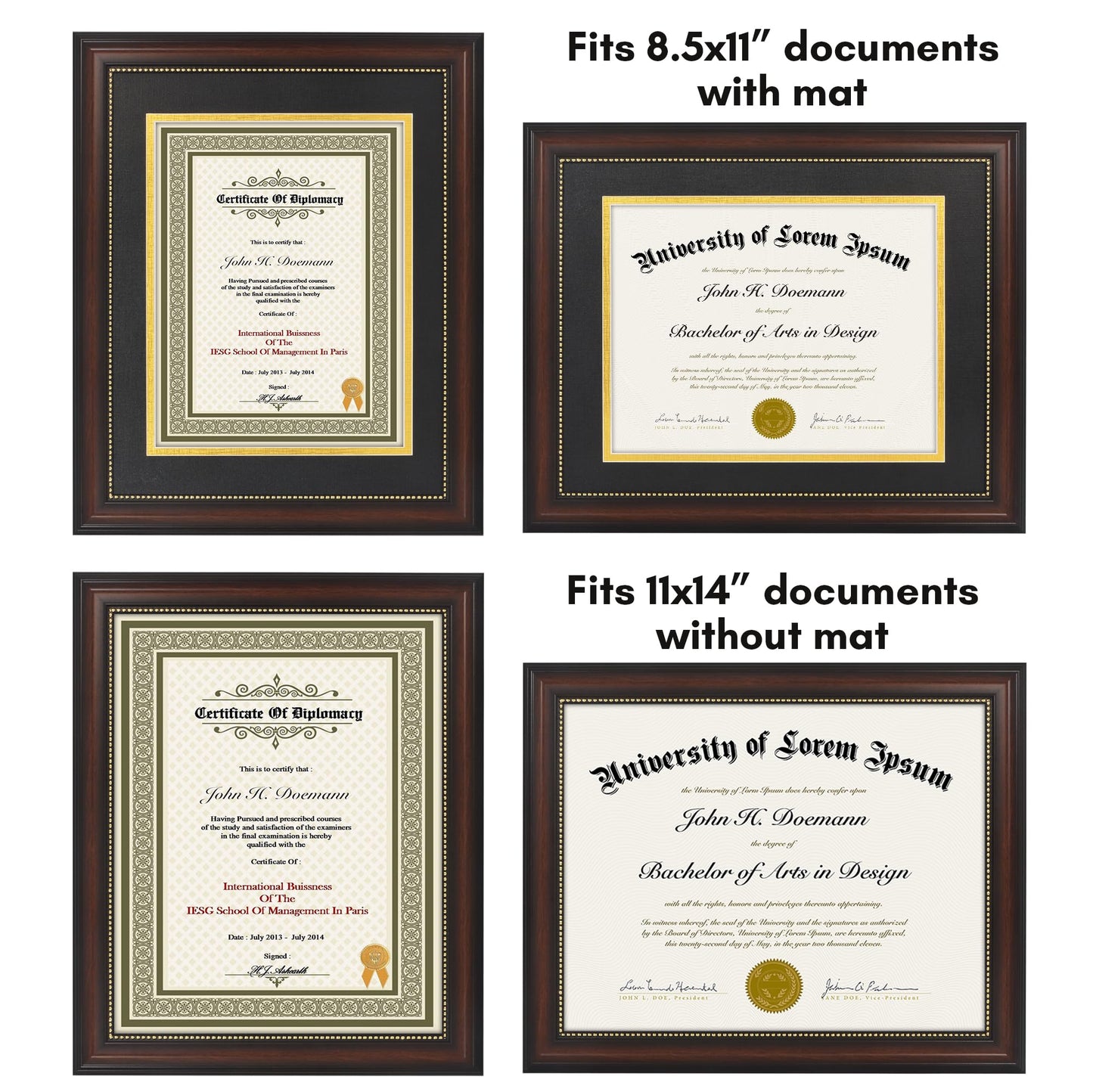 Legacy Matted Document Frame