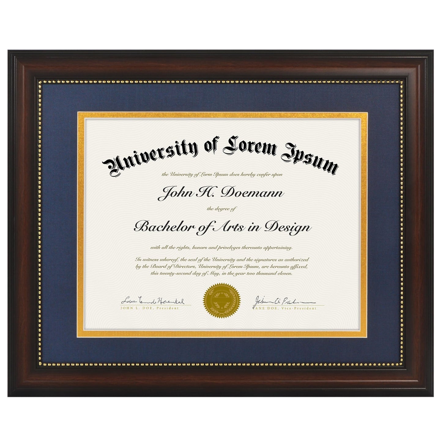Legacy Matted Document Frame