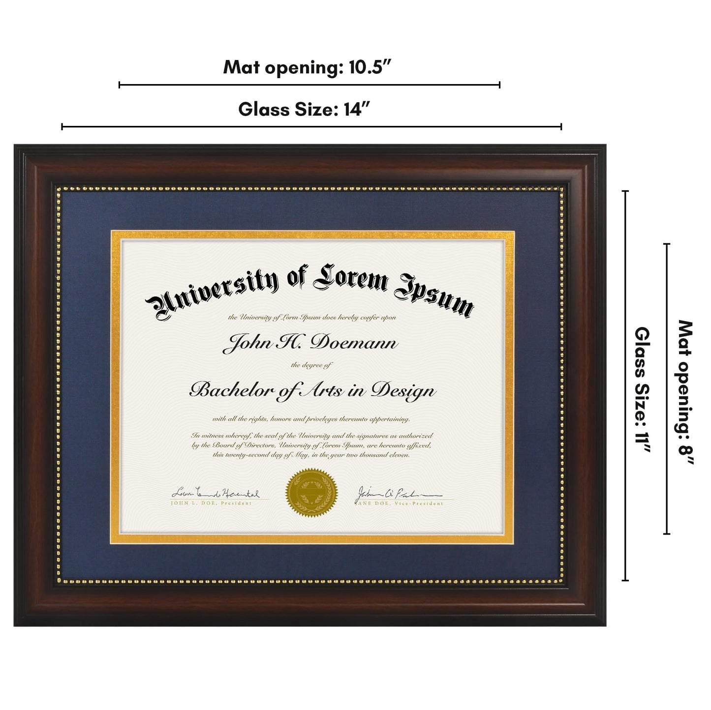 Legacy Matted Document Frame